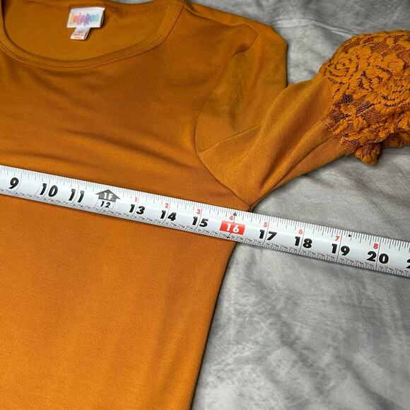 NEW LuLaRoe Dress Women XS Runs Large "Maurine" Orange Amber Autumn Halloween - Picture 7 of 8